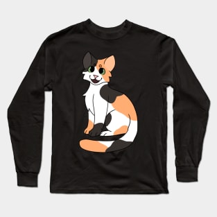 Calico Cat Sitting Long Sleeve T-Shirt